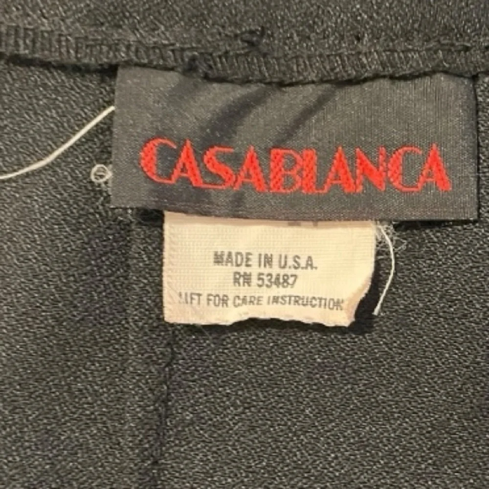 Vintage 80’s Casablanca Union Made Black Career Skirt VTG Sz 14 (size 10) - Picture 7 of 9